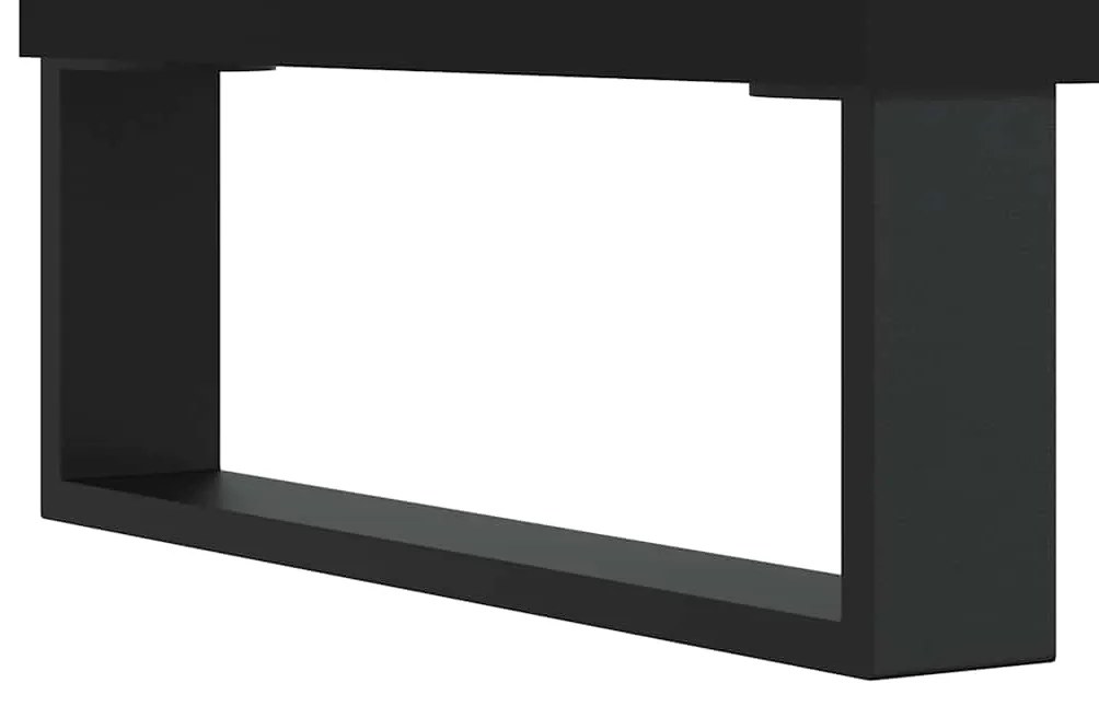 Armário de casa de banho 80x33x60 cm derivados de madeira preto