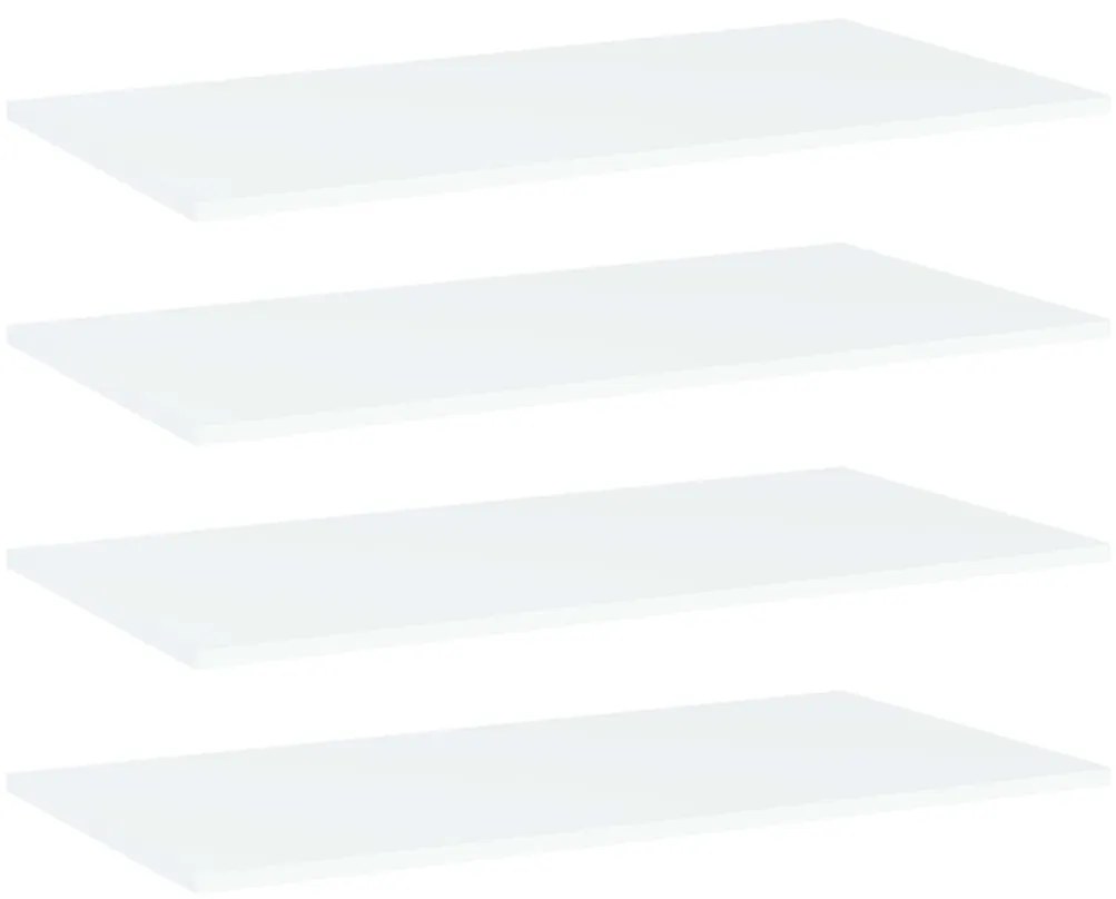 vidaXL Prateleiras para estante 4 pcs 80x40x1,5cm contraplacado branco