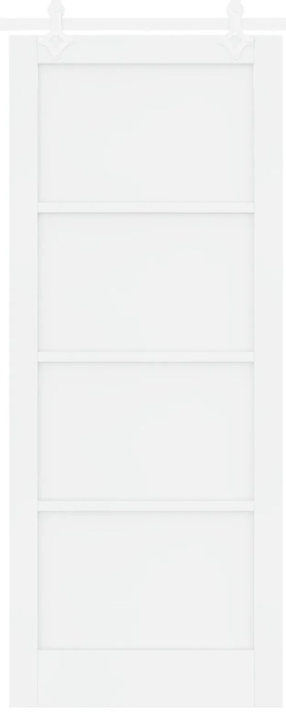 Porta Deslizante vidaXL com Conjunto de Ferragens Branca 86x211 cm Mad