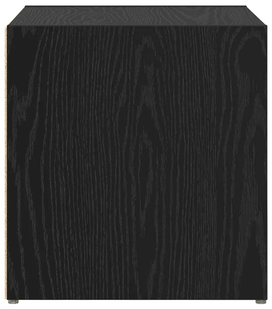 Armários de TV - 4 pcs, Carvalho Preto, 37x35x37 cm, Madeira de Engenh