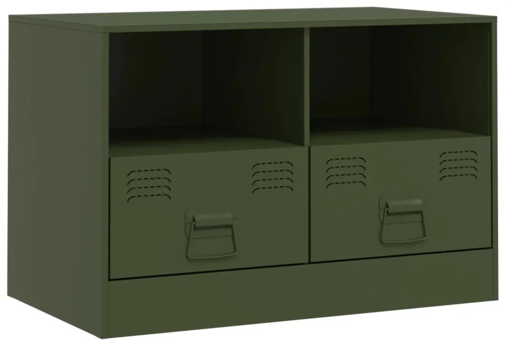 Móveis de TV 2 pcs 67x39x44 cm aço verde azeitona