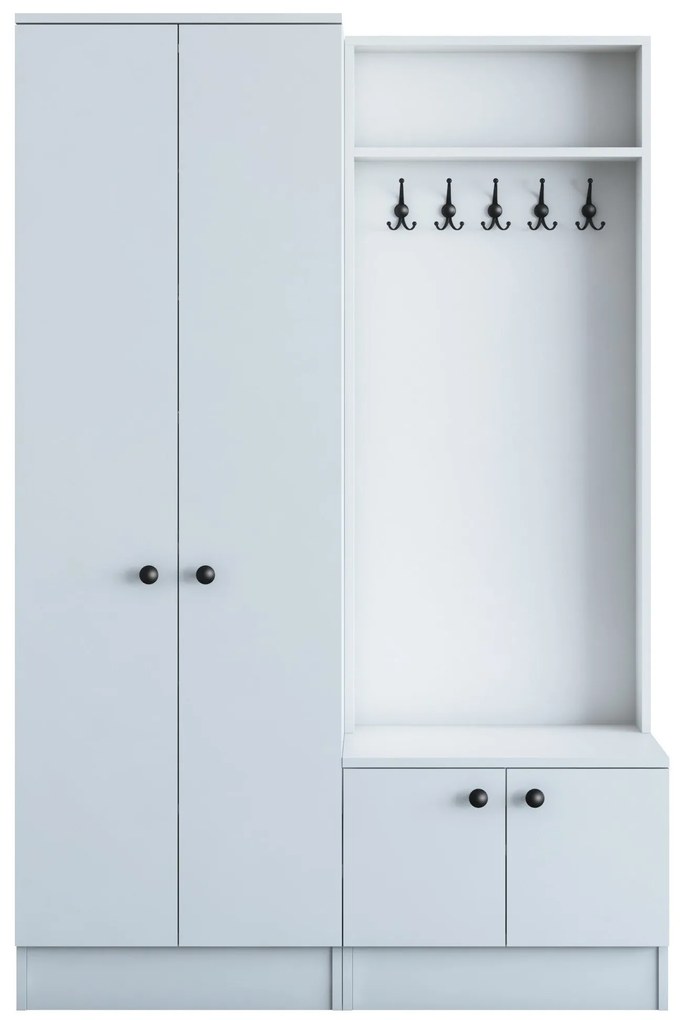Hall Stand M5 – Branco – 119,6 cm x 182,8 cm x 37,3 cm