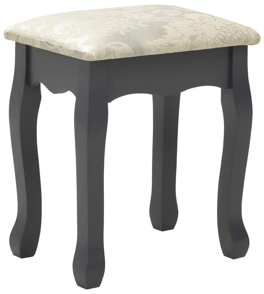 Conj. toucador com banco 75x69x140 cm madeira paulownia cinza