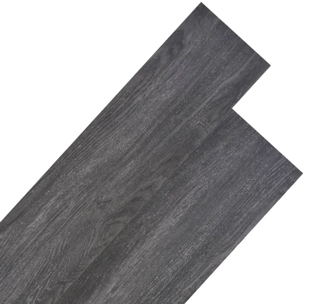 Tábuas soalho PVC não-autoadesivo 5,26 m² 2 mm preto e branco