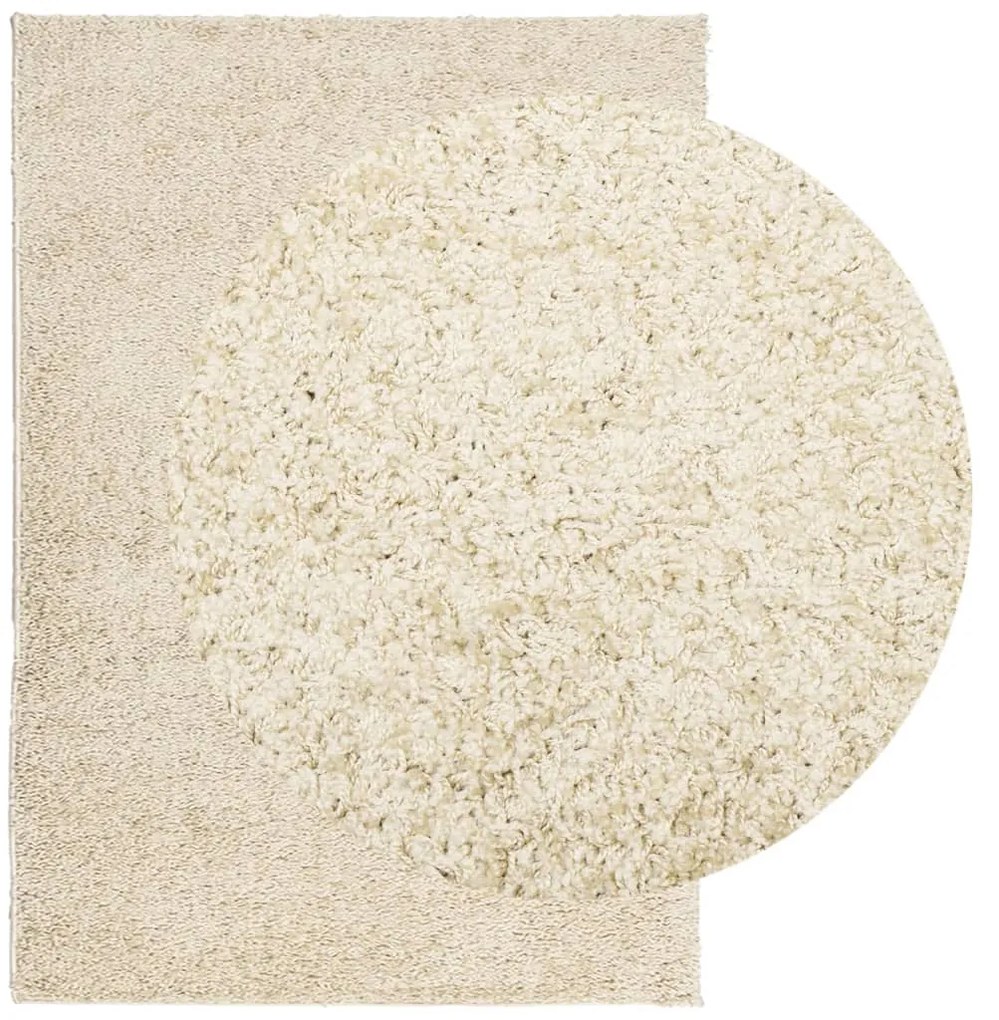 Tapete shaggy de pelo alto PAMPLONA 240x340 cm dourado