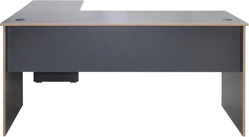 Secretária de Canto "Executive" - 160 x 75 x 144 cm - Antracite e Carv