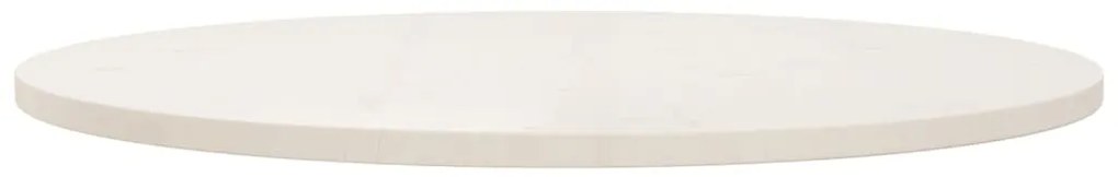 Tampo de mesa pinho maciço Ø90x2,5 cm branco