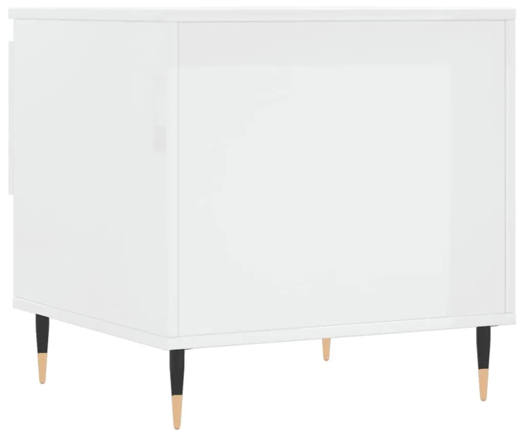Mesa de centro 50x46x50cm derivados de madeira branco brilhante