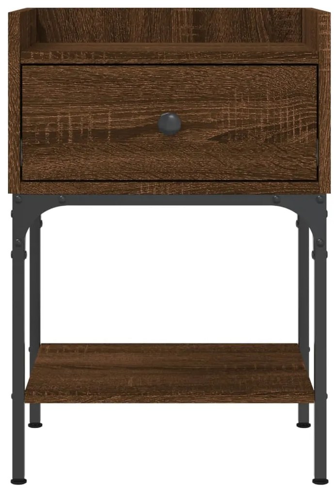 Mesas cabeceira 2pcs 40,5x31x60 deriv.madeira carvalho castanho