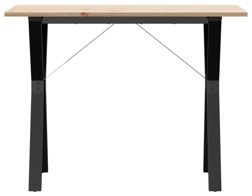 Mesa de jantar estrutura em Y 100x50x75cm pinho e aço