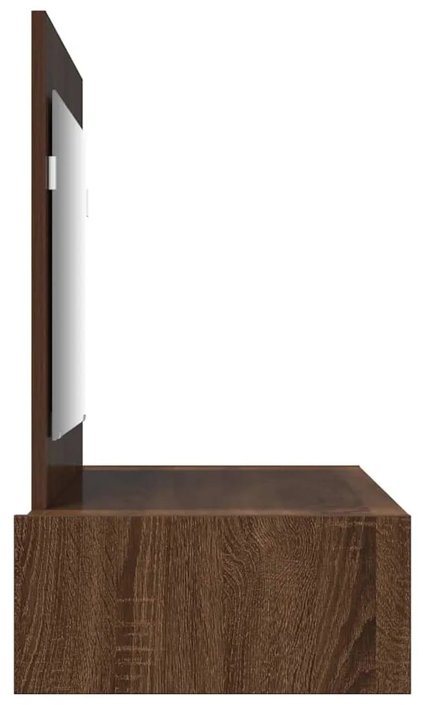 Mesa de Maquilhagem Suspensa Carvalho Castanho 100x40x70 cm