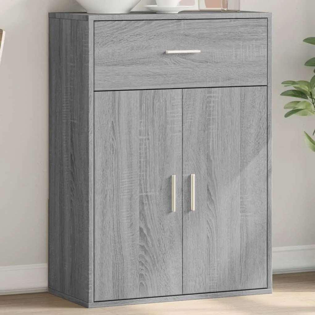 vidaXL Aparador 60 x 30 x 84 cm derivados de madeira cinzento sonoma