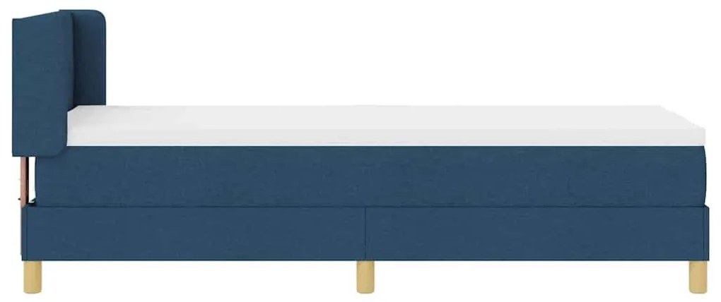 Cama Box com Colchão - Azul, 80 x 200 cm, Tecido