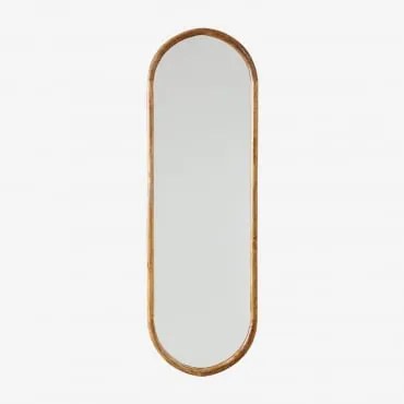 Espelho De Parede Oval Em Madeira De Manga Munya 35 X 115 Cm - Sklum