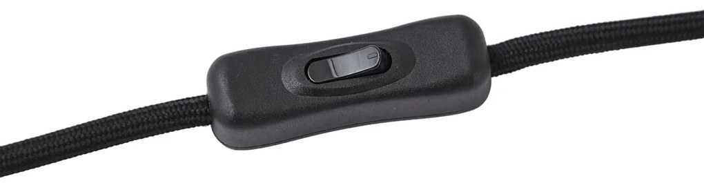 Candeeiro de Mesa Design Preto com Vidro Fumado 3-Luzes - Bino