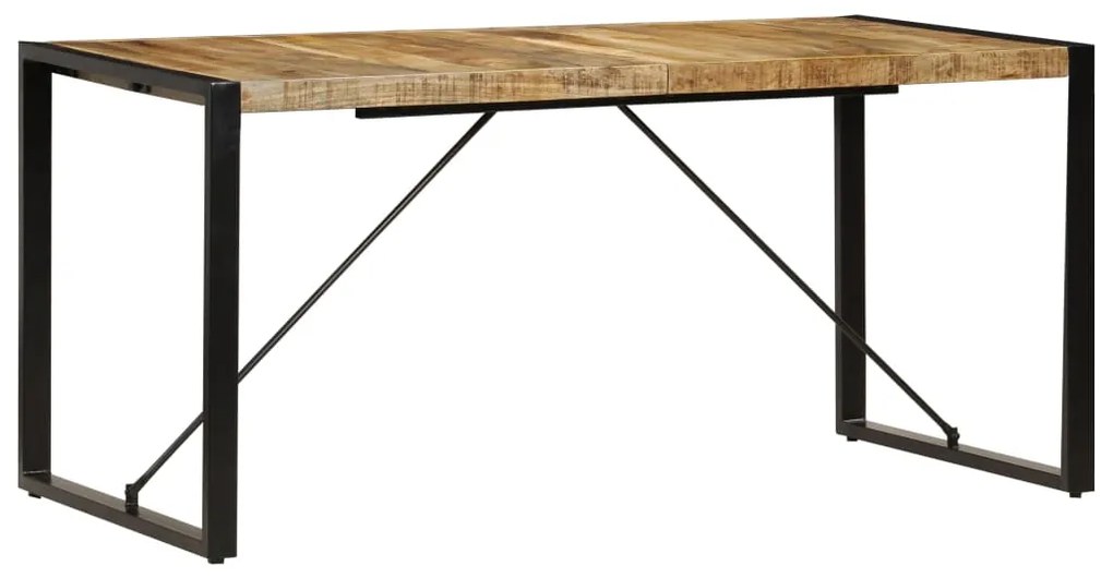Mesa de jantar 160x80x75 cm madeira de mangueira maciça