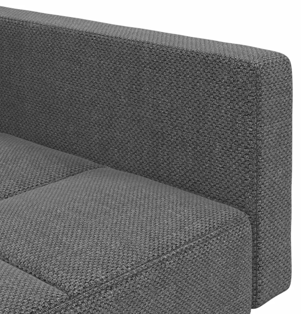 Sofá-cama 2 lugares com duas almofadas tecido cinzento-claro
