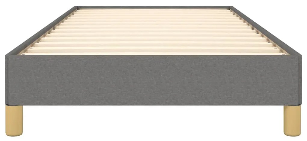 Estrutura de cama sem colchão 90x190 cm tecido cinzento-escuro