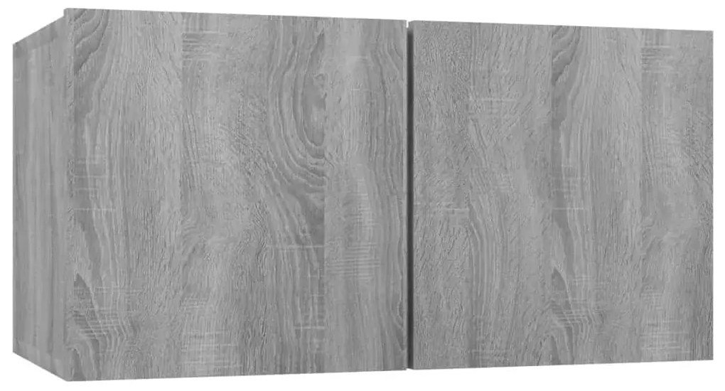 Conjunto móveis de TV 5 pcs madeira processada sonoma cinza
