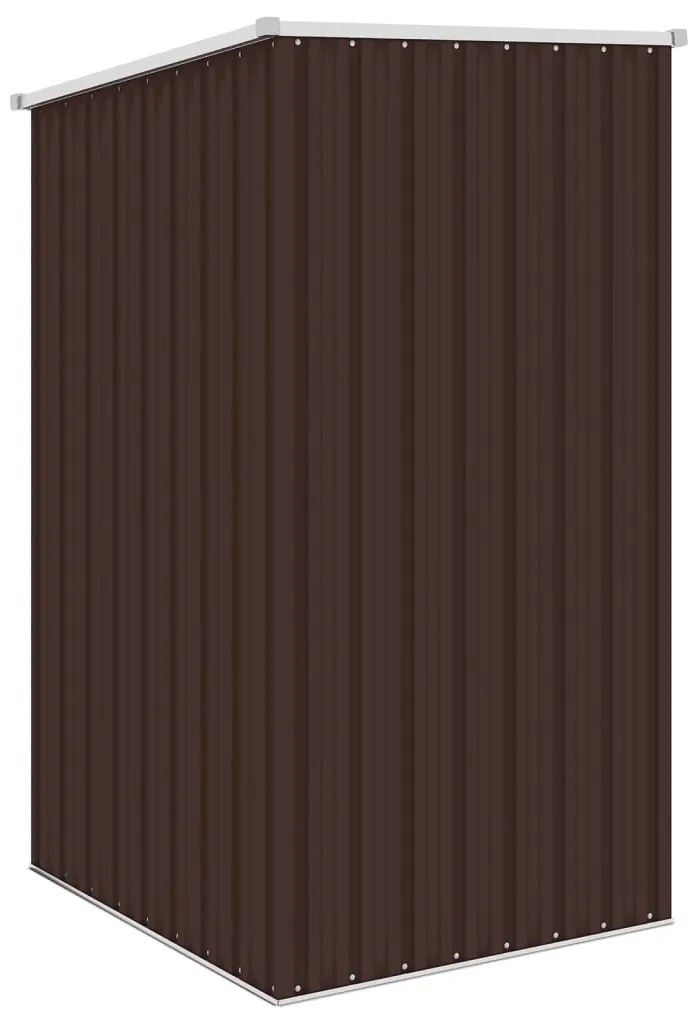 Abrigo de jardim 87x98x159 cm aço galvanizado castanho
