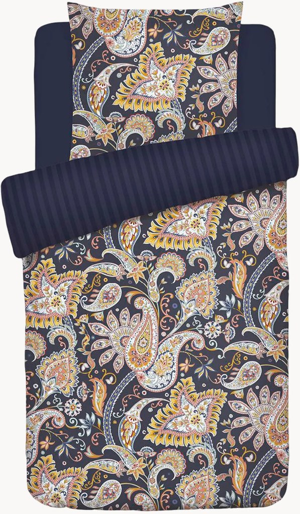 Conjunto de roupa de cama em cetim de algodão Indienne, vários tamanhos