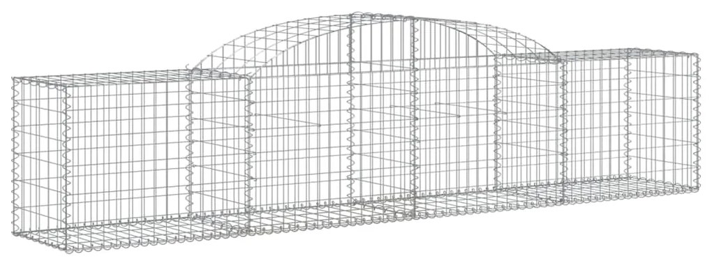 Cestos gabião arqueados 12pcs 300x50x60/80 cm ferro galvanizado