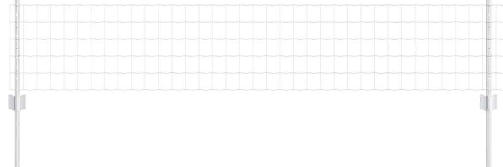 vidaXL Cerca e Poste Prateado 0,4 x 10 m Aço