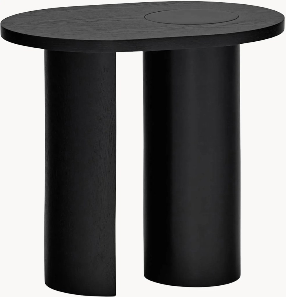 Mesa de apoio oval em madeira Nori