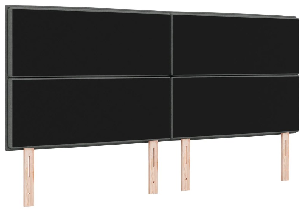 Cabeceira Design Linhas Cinza Escuro 200 cm Tecido