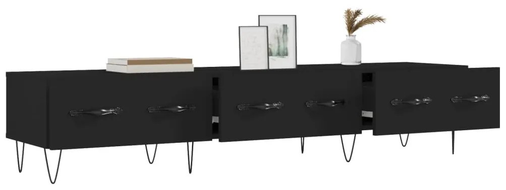 Móvel de TV 80x36x50 cm derivados de madeira preto