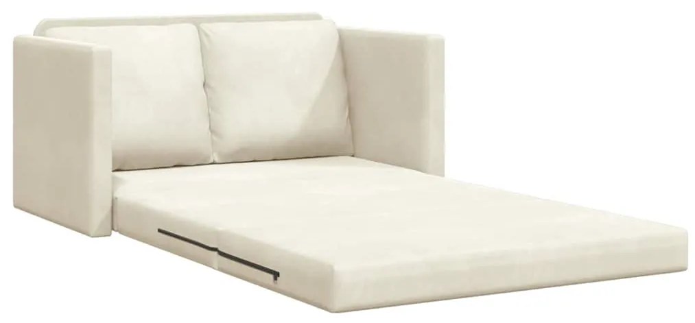 Loveseat 2 lugares Creme Tecido, Madeira 2 lugares