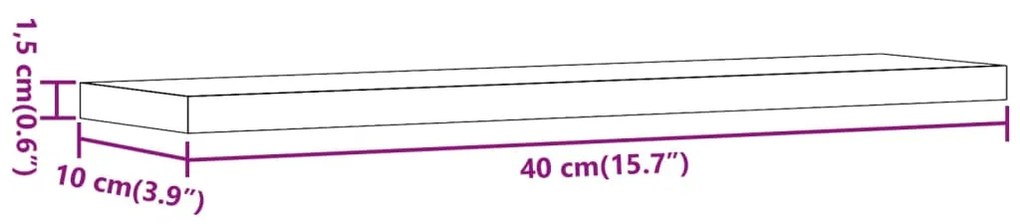 Prateleiras de parede 4 pcs derivados de madeira madeira velha