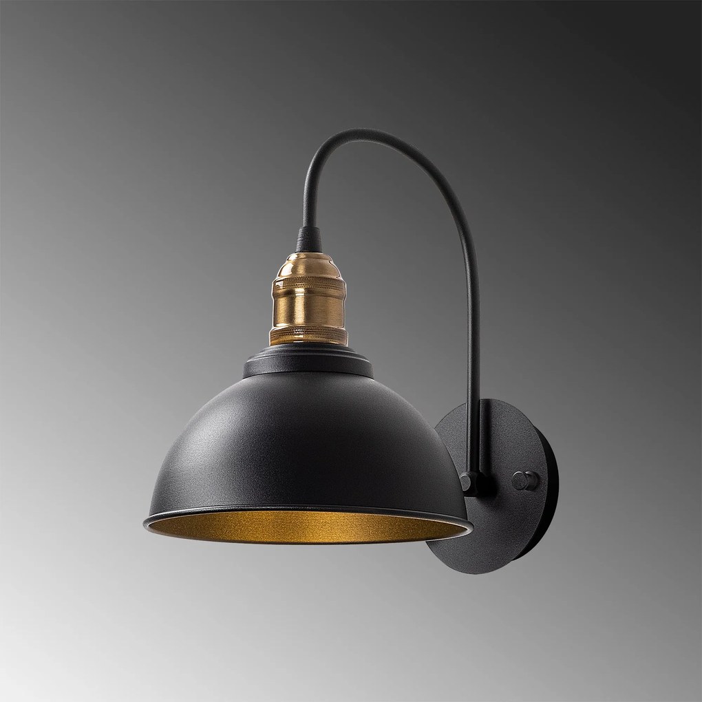 Candeeiro de Parede Varzan – Preto Antique – 27 x 27 cm