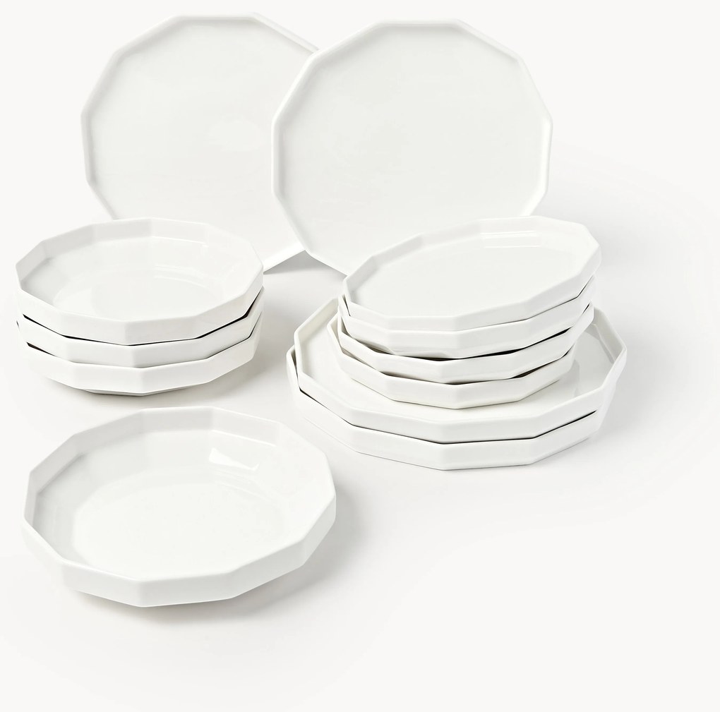 Conjunto de loiça em porcelana Angoli, 4 pessoas (12 uni.)
