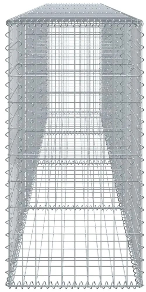 Cesto gabião com cobertura 400x50x100 cm ferro galvanizado