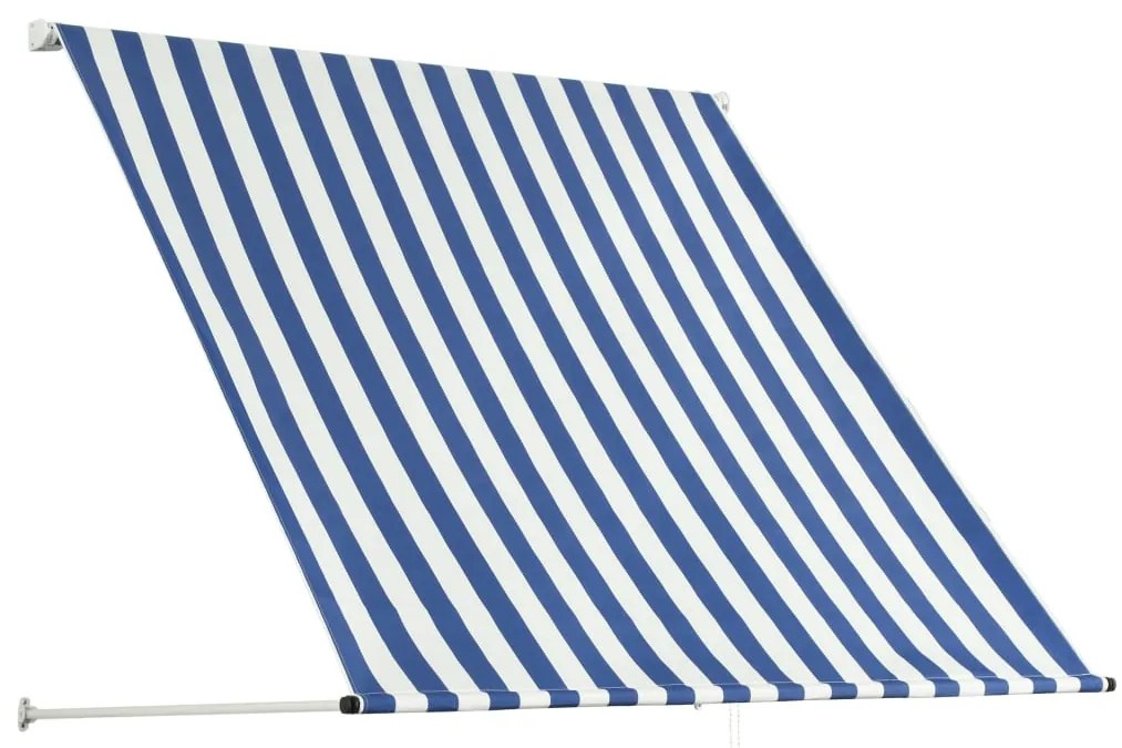 Toldo retrátil 100x150 cm azul e branco