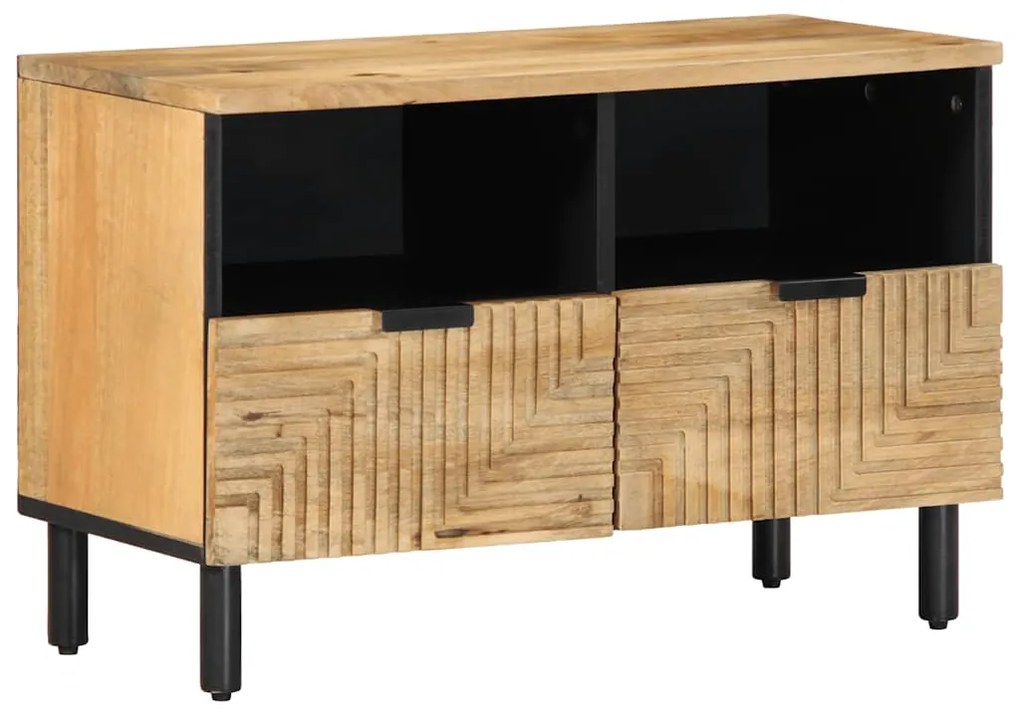 vidaXL Móvel de TV 70x33x46 cm madeira de mangueira maciça castanho