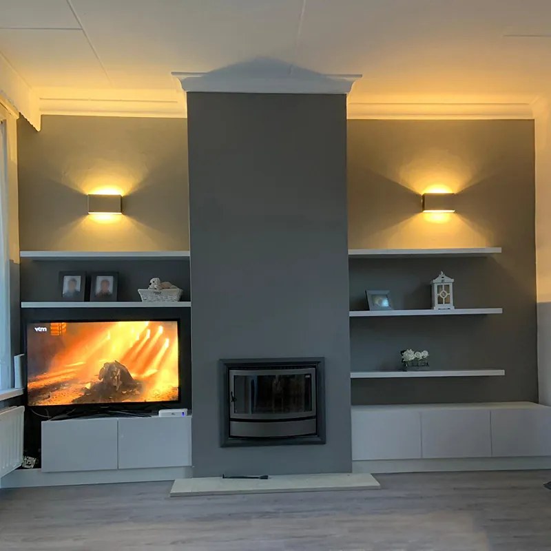 Candeeiro de parede moderno em aço - Otan