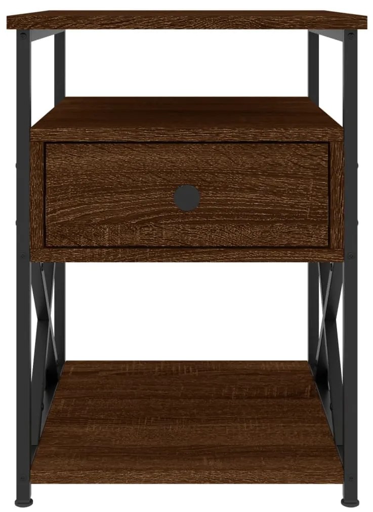 Mesa cabeceira 40x42x55 cm derivados madeira carvalho castanho