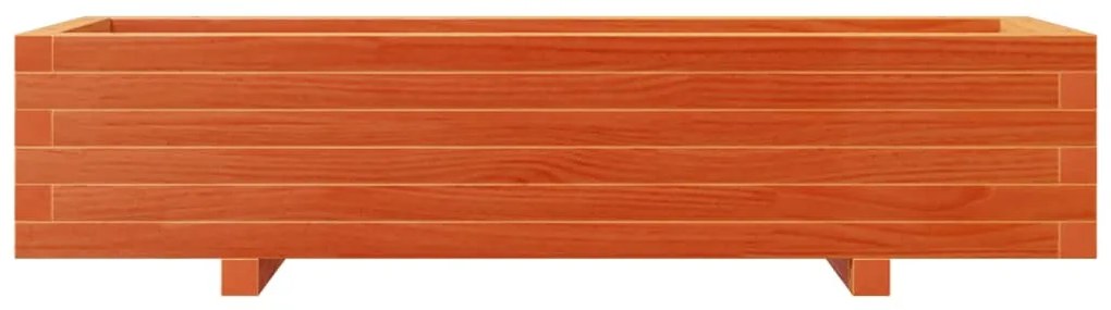 Vaso/floreira de jardim 110x40x26,5cm pinho maciço castanho-mel