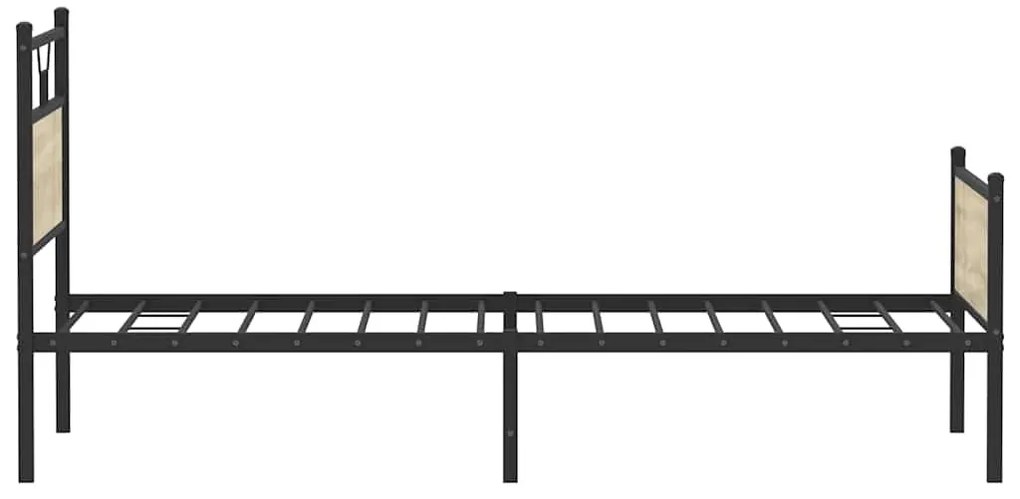 Estrutura de cama sem colchão 107x203 cm carvalho sonoma