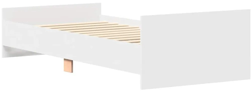 Estrutura de cama 100x200 cm derivados de madeira branco