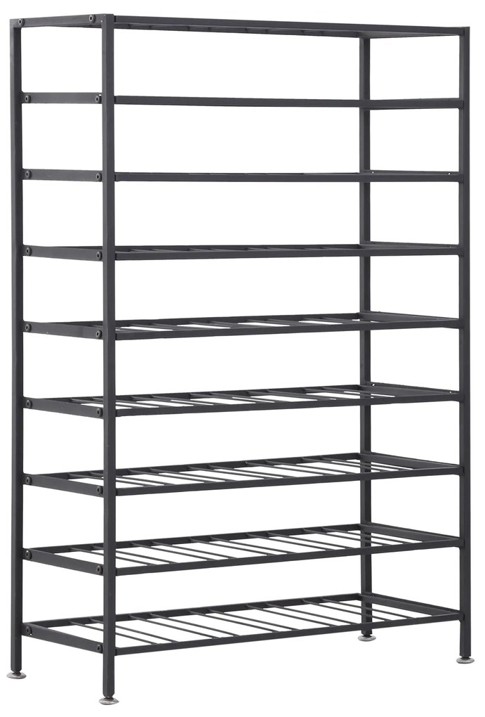 HOMCOM Prateleira de Vinho para Garrafas Rack Capacidade 54 Garrafas 63x25x91 cm Metal Preto | Aosom Portugal