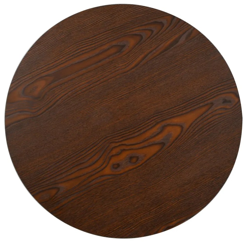 Mesa bistrô 60 cm MDF castanho-escuro