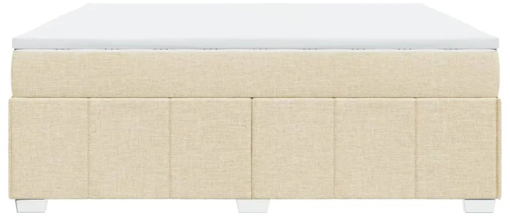 Cama com molas/colchão 180x200 cm tecido cor creme