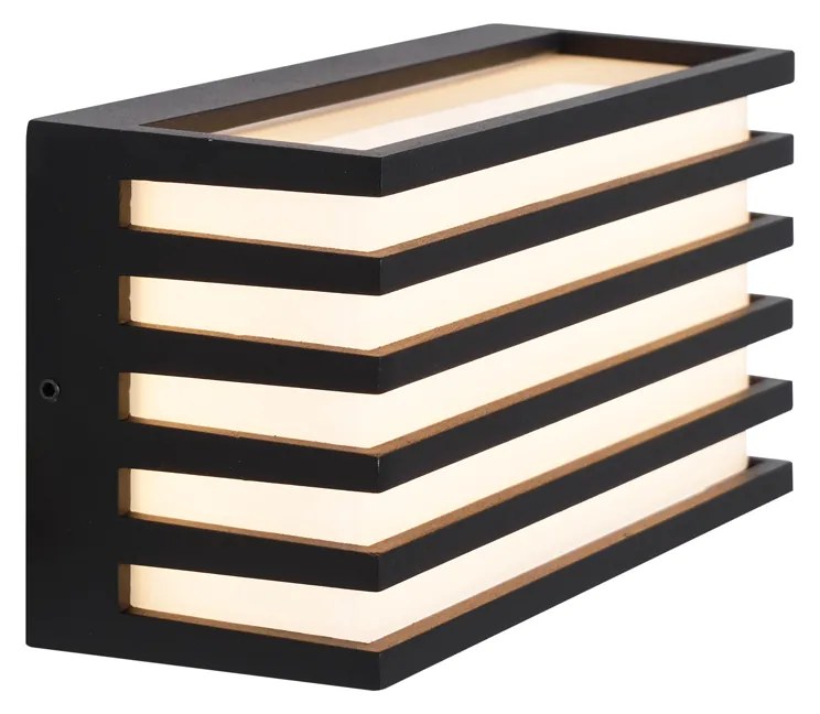 Candeeiro de parede exterior moderno preto incl. LED IP65 - Jail Moderno