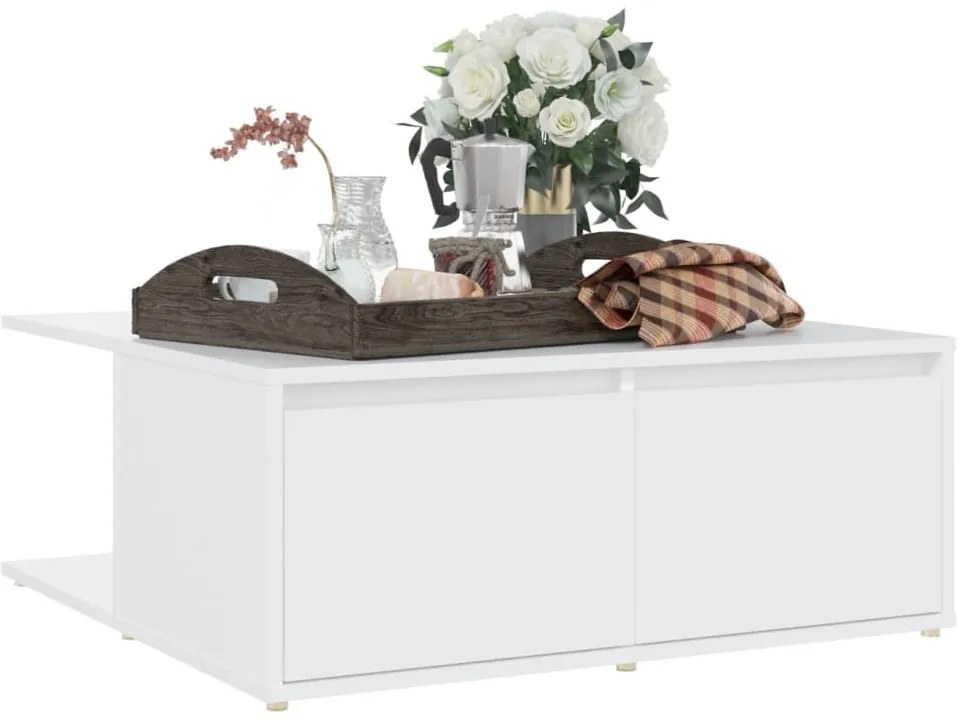Mesa de centro 80x80x31 cm derivados de madeira branco
