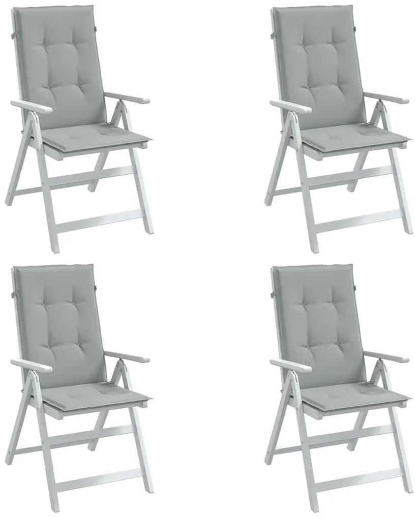 vidaXL Almofadões para cadeiras altas 4 pcs mesclado tecido
