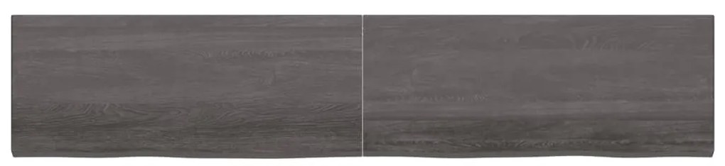 Prateleira de parede 200x40x4 cm carvalho tratado cinza-escuro