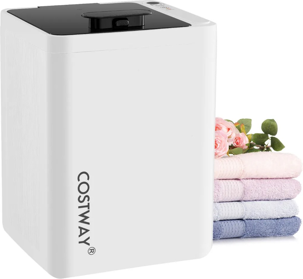 Aquecedor de Toalhas Aquecedor de Toalhas de Luxo Banheira com Temporizador de Desligamento Automático e Ecrã LED 23L SPA 114 x 178 cm Branco